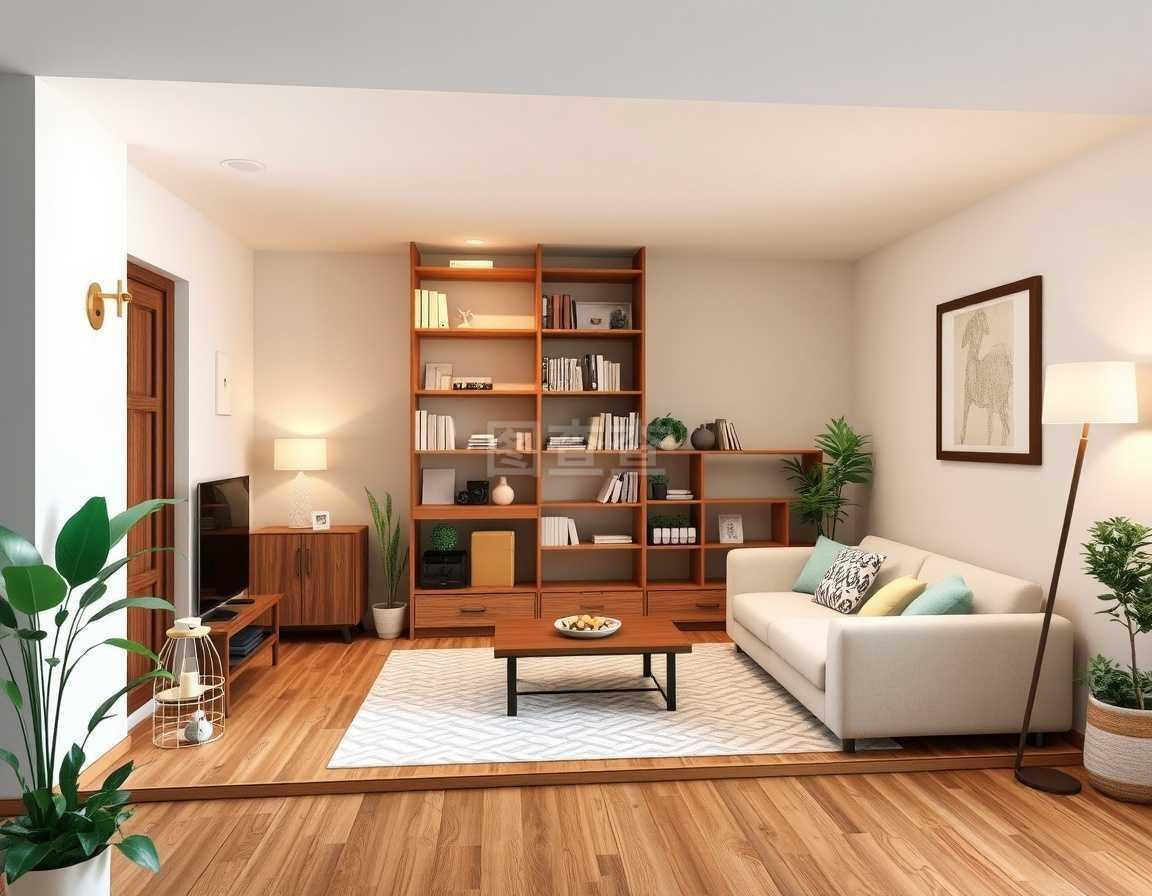 用于設計師和施工人員矢量的應用程序,家庭內視圖3D結構,室內物品,書架和書籍。管理的特殊工具。室內建筑,室內裝飾